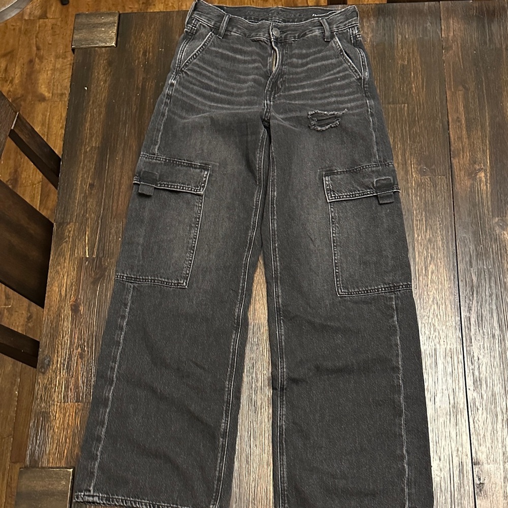 Gray Cargo Jeans